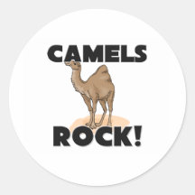 Camels Rock Round Stickers