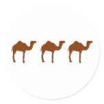 Camels Round Sticker