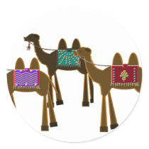 Camels Round Stickers
