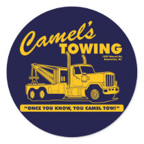 camel's towing company sticker
