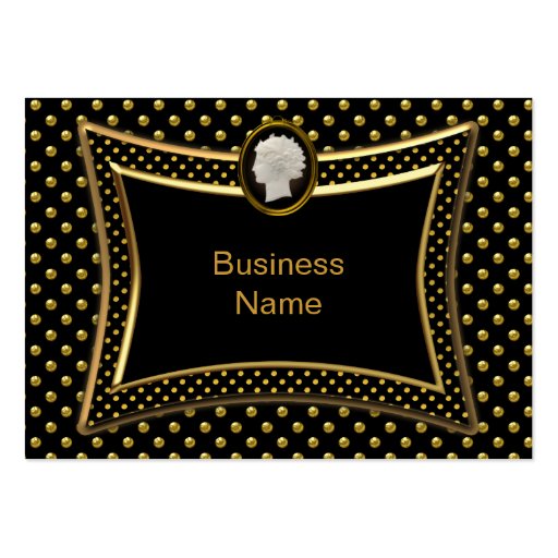 Cameo Black Gold Spot Elegant Business Business Card Templates