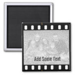 Camera Film Strip Magnet With Your Image And Text