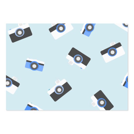 Camera Girl-Blue Business Card Template (back side)
