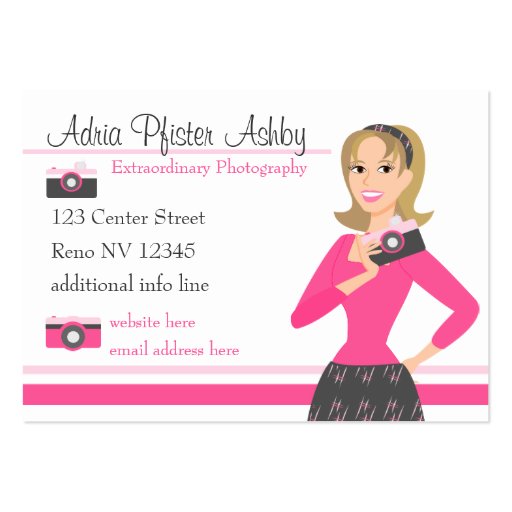 Camera Girl Business Card (front side)
