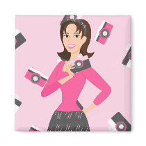 Camera Girl magnets