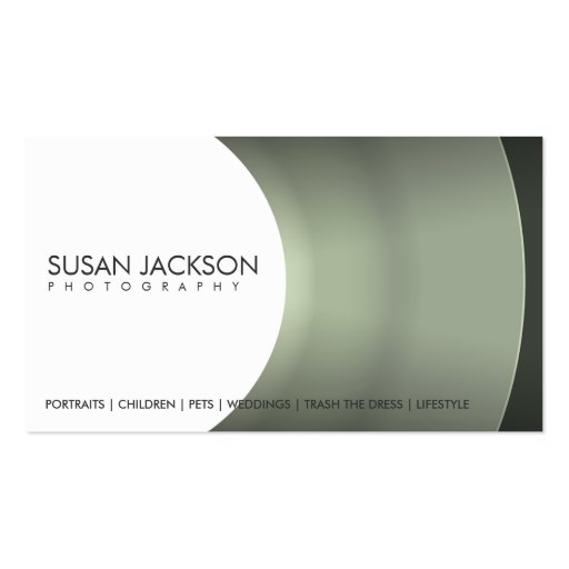 Camera Lens Photography Business Card (front side)