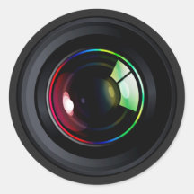 CAMERA LENS ROUND STICKER