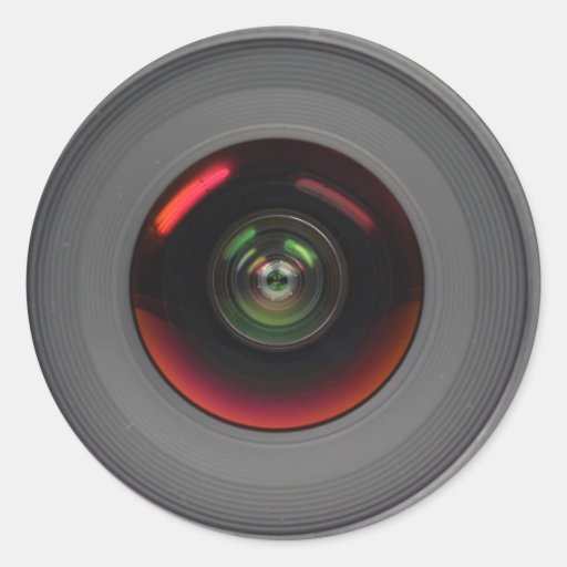 Camera Lens Round Stickers