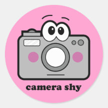 Camera Shy Round Sticker