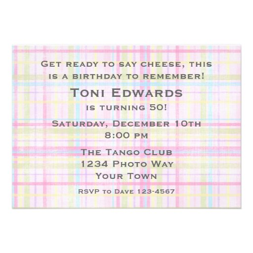 Camera Smile Birthday Invitation