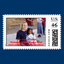 Cameron at orphanage stamps