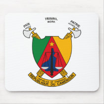Cameroon Coat of Arms Mousepad by FlagTshirts Cameroon Coat of Arms Mousepad