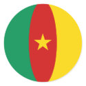 Cameroon Fisheye Flag Sticker by FlagAndMap Cameroon Fisheye Flag Sticker