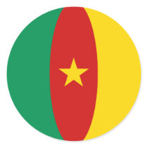 Cameroon Fisheye Flag Sticker