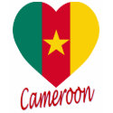 Cameroon Flag Heart shirt