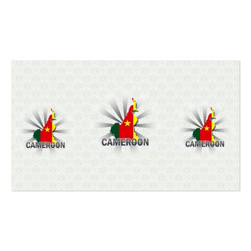 Cameroon Flag Map 2.0 Business Card (back side)