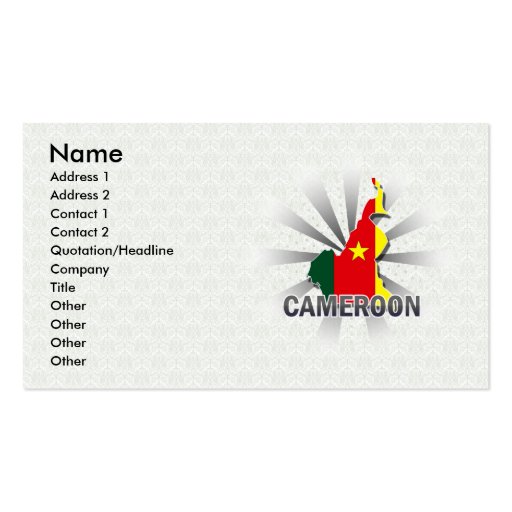 Cameroon Flag Map 2.0 Business Card (front side)