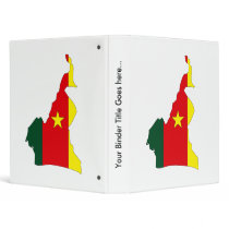Cameroon Flag Map full size Vinyl Binder