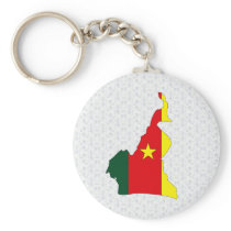Cameroon Flag Map full size Keychains
