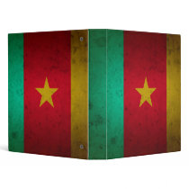 Cameroon Grunge Flag Cameroonian Texture 3 Ring Binder