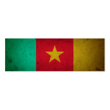 Cameroon Grunge Flag Cameroonian Texture Business Card Templates