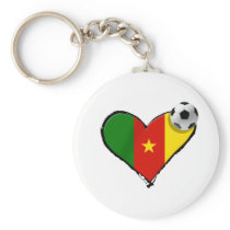 Cameroon love Cameroun football heart Key Chain