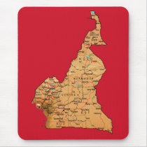 Cameroon Map Mousepad by FlagAndMap Cameroon Map Mousepad