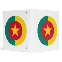 Cameroon Round Flag Design 3 Ring Binder