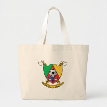 Cameroon soccer ball emblem coat of arms canvas bag