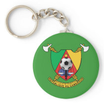 Cameroon soccer ball emblem coat of arms keychains