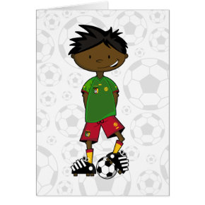Cameroon Soccer Boy Card card