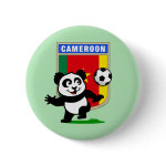 This adorable little panda is too cute! He's featured in front of a large flag from Cameroon and ready to play football and score some goals. This cute design is perfect for football players and soccer fans! You can totally customize this gift! Change the color, move the design around, add your own text or images -- make it your own!
