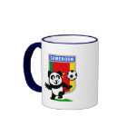This adorable little panda is too cute! He's featured in front of a large flag from Cameroon and ready to play football and score some goals. This cute design is perfect for football players and soccer fans! You can totally customize this gift! Change the color, move the design around, add your own text or images -- make it your own!