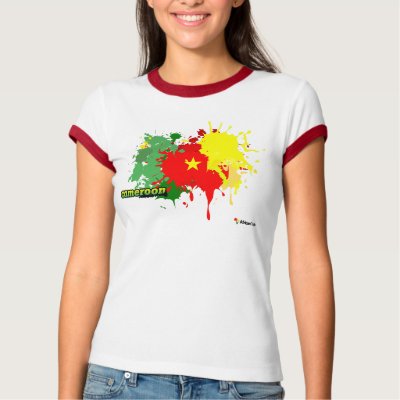 Cameroon Splash White Tee Shirt by africanpath