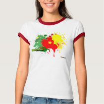Cameroon Splash White t-shirts by africanpath Cameroon Splash White t-shirts