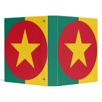 Cameroon Square Flag Design Vinyl Binder