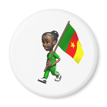 Cameroonian Girl magnets by worldtees Cameroonian Girl magnets