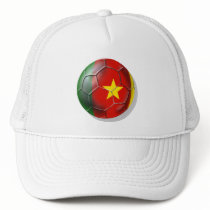 Cameroonian soccer ball flag of Cameroon hats by SoccerJersey Cameroonian soccer ball flag of Cameroon hats