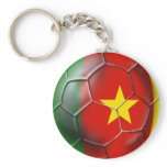 Cameroonian soccer ball flag of Cameroon Key Chains