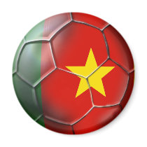 Cameroonian soccer ball flag of Cameroon magnets by SoccerJersey Cameroonian soccer ball flag of Cameroon magnets
