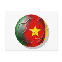 Cameroonian soccer ball flag of Cameroon postcards by SoccerJersey Cameroonian soccer ball flag of Cameroon postcards