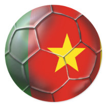 Cameroonian soccer ball flag of Cameroon stickers by SoccerJersey Cameroonian soccer ball flag of Cameroon stickers