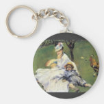 Camille Monet and her son Jean by Renoir Keychains