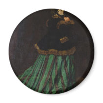Camille, or The Woman with a Green Dress (1866) magnets