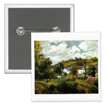 Camille Pissarro Aldeia perto de Pontoise Oil man Pins