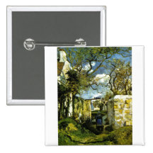 Camille Pissarro - Farmer w/ Wheelbarrow 1874 cart Pin