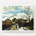 Camille Pissarro - Norwood - man road house smoke mousepads