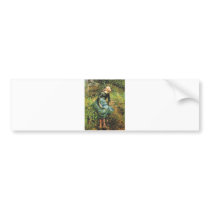 Camille Pissarro - Peasant Girl w. Stick 1881 Oil Bumper Stickers
