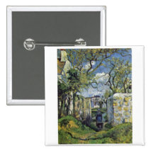 Camille Pissarro  - Peasant w/ Wheelbarrow 1874 Pinback Button