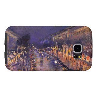 Camille Pissarro The Boulevard Montmartre At Night Samsung Galaxy S6 Cases